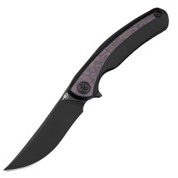 Nóż składany Bestech Sambac Black Titanium/Purple Haze Fat Carbon, Black PVD Magnacut by Ostap Hel (BT2402B)