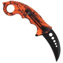 Nóż składany karambit Herbertz CJH Red Camo Aluminium, Black Blade (ART000138 - 572513)