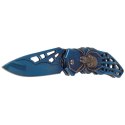 Nóż składany Herbertz CJH motyw 3D Spider Blue Titanium Coated, Blue Titanium 420 (586412 - 44097)