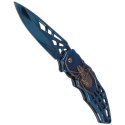 Nóż składany Herbertz CJH motyw 3D Spider Blue Titanium Coated, Blue Titanium 420 (586412 - 44097)