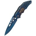 Nóż składany Herbertz CJH motyw 3D Spider Blue Titanium Coated, Blue Titanium 420 (586412 - 44097)