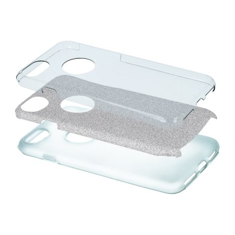Nakładka Glitter 3w1 do iPhone 7 / 8 / SE 2020 / SE 2022 srebrna