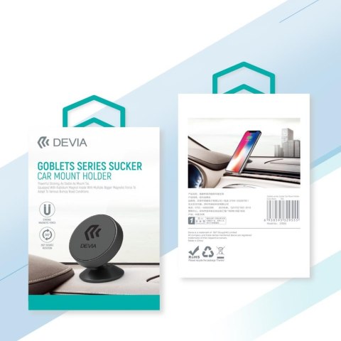 Devia EL071 Uchwyt samochodowy magnetyczny na deskę czarny