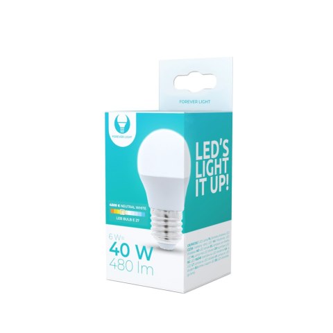 Żarówka LED E27 G45 6W 230V 4500K 480lm Forever Light