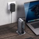 Baseus HUB Stacja robocza Three-Screen USB-C 17w1 plus zasilacz szara