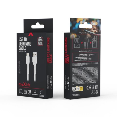 Maxlife kabel MXUC-04 USB - Lightning 1,0 m 3A biały