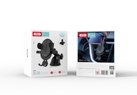XO uchwyt samochodowy C60 czarny zestaw