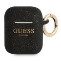 Guess etui do AirPods GUA2SGGEK czarne Silicone Glitter