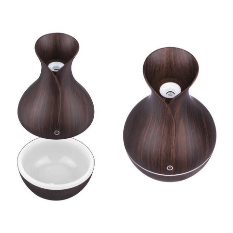 Nawilżacz powietrza LTC 130ml LED aromaterapia drewno ciemne