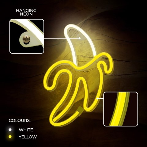 Neon LED BANAN biały żółty Bat + USB FLNE10 Forever Light