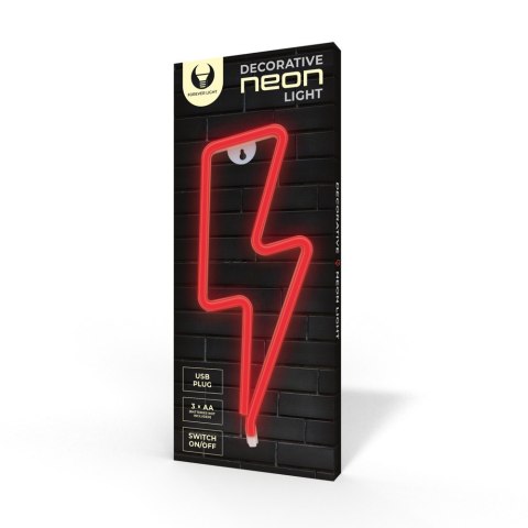 Neon LED PIORUN czerwony Bat + USB FLNE06 Forever Light