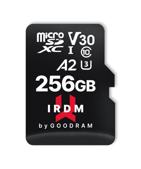 GoodRam karta pamięci IRDM 256GB microSD UHS-I U3 V30 z adapterem