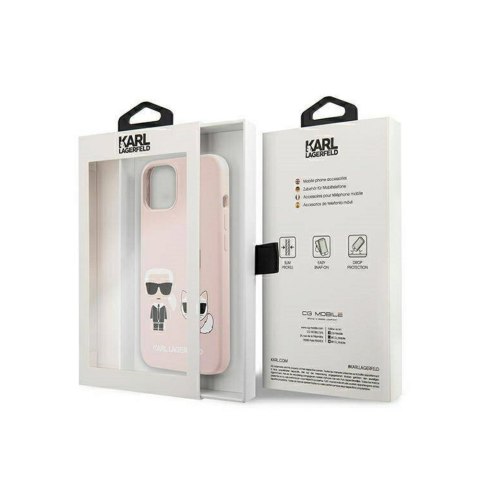 Karl Lagerfeld nakładka do iPhone 13 Pro Max 6,7" KLHMP13XSSKCI różowa hard case Silicone Karl & Choupette Magsafe