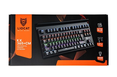Liocat klawiatura gamingowa KX 365+ CM mechaniczna qwerty outemu blue czarna