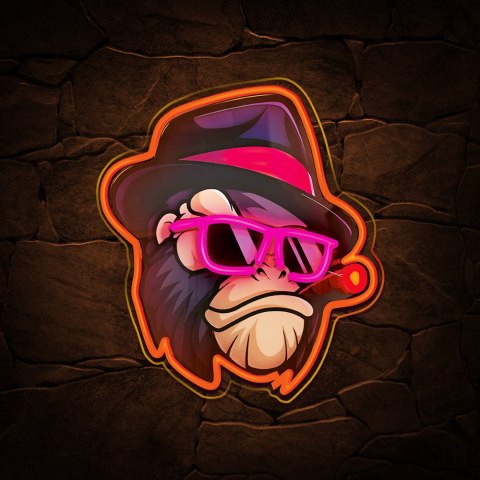 Neon ART LED GANGSTA MAŁPA multikolor FLA03 Forever Light