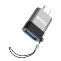 BWOO adapter USB - USB-C szary OTG BZ-35