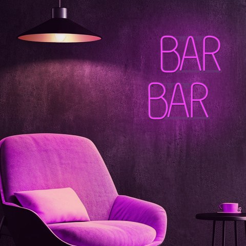 Neon LED BAR róż Bat + USB FLNE24 Forever Light