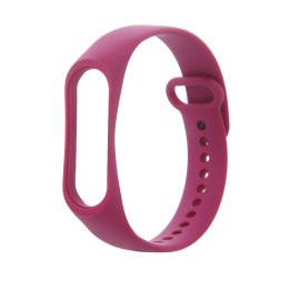 Pasek silikonowy do Xiaomi Mi Band 3 / 4 malinowy
