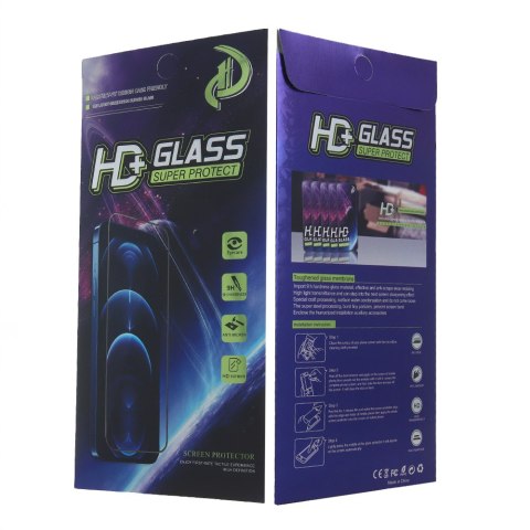 Szkło hartowane 9D do Samsung Galaxy A22 4G / A31 / A32 4G / A33 5G / M32 4G / Vivo V21 / V21 5G / V21 / V21 4G czarna ramka