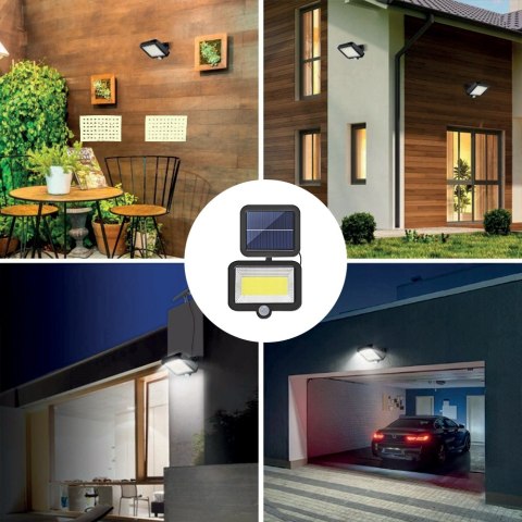 Forever Light Lampa solarna LED SUNARI FLS-06 COB PIR 8W 600lm 6000K 1800mAh Li-Ion