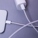 Maxlife kabel MXUC-06 USB-C - USB-C 1,0 m 20W szary nylonowy