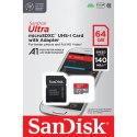 SanDisk karta pamięci Ultra Android microSDXC 64GB 140MB/s A1 Cl.10 UHS-I + adapter