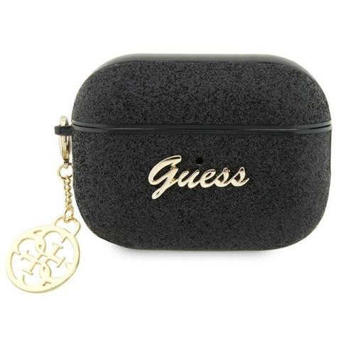 Guess etui do AirPods Pro 2 GUAP2GLGSHK czarne PU Glitter Flake 4G