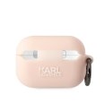 Karl Lagerfeld etui do Airpods Pro 2 KLAP2RUNCHP różowe 3D Silicone NFT Karl