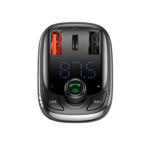 Baseus transmiter FM T-Shaped S-13 Bluetooth MP3 ładowarka samochodowa czarna