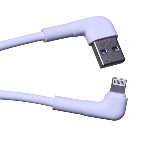 Maxlife kabel kątowy MXUC-09 USB - Lightning 1,0 m 2,4A biały