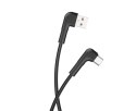 Maxlife kabel kątowy MXUC-09 USB - USB-C 1,0 m 3A czarny