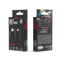 Maxlife kabel kątowy MXUC-09 USB - USB-C 1,0 m 3A czarny