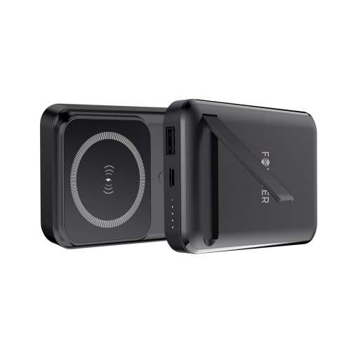 Forever power bank bezprzewodowy MATB-100 PD QC 22.5W 10000 mAh czarny magnetyczny