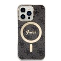 Guess zestaw nakładka + ładowarka do iPhone 13 Pro 6,1" GUBPP13LH4EACSK czarna hard case 4G Print MagSafe
