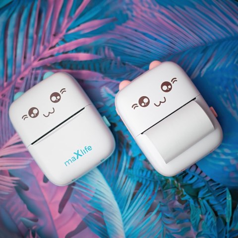 Maxlife drukarka termiczna BT MXTP-100 różowa