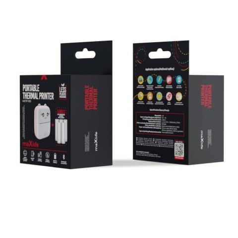 Maxlife drukarka termiczna BT MXTP-100 różowa