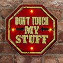 Znak Metalowy RETRO LED Don't Touch Forever Light