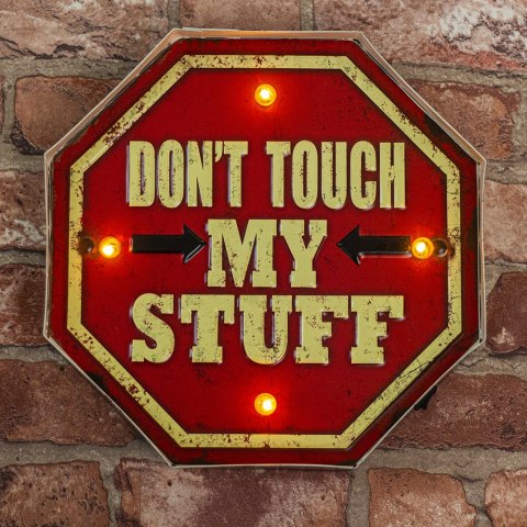 Znak Metalowy RETRO LED Don't Touch Forever Light