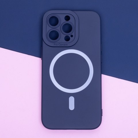 Nakładka Silicon Mag do iPhone 15 Plus 6,7" ciemnoniebieska