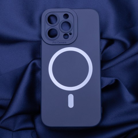 Nakładka Silicon Mag do iPhone 15 Plus 6,7" ciemnoniebieska