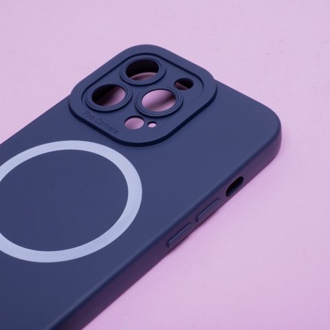 Nakładka Silicon Mag do iPhone 15 Pro Max 6,7" ciemnoniebieska