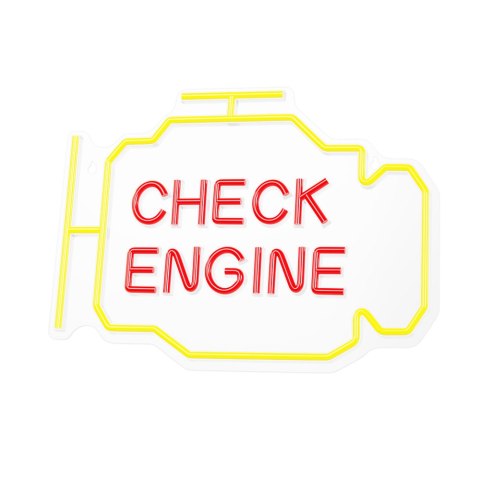 Neon PLEXI LED CHECK ENGINE żółto czerwony NNE21 Neolia