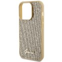 Guess nakładka do iPhone 15 Pro 6,1" GUHCP15LPMSDGSD złota HC PU Disco Script Metal