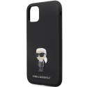 Karl Lagerfeld nakładka do iPhone 11 KLHCN61SMHKNPK czarna HC Silicone Ikonik Metal Pin