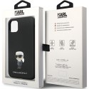 Karl Lagerfeld nakładka do iPhone 11 KLHCN61SMHKNPK czarna HC Silicone Ikonik Metal Pin