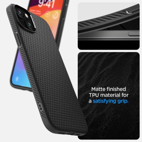 Spigen nakładka Liquid Air do iPhone 15 Plus 6,7" matowa czarna