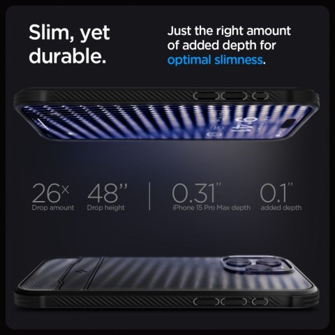 Spigen nakładka Rugged Armor Mag Magsafe do iPhone 15 Pro Max 6,7" matowa czarna