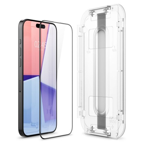 Spigen szkło hartowane GLAS.TR "EZ FIT" FC 2-PACK do iPhone 15 Pro Max 6,7" czarna