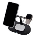 Maxlife ładowarka bezprzewodowa magnetyczna MXWC-03 15W czarna 3w1