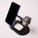 Maxlife ładowarka bezprzewodowa magnetyczna MXWC-03 15W czarna 3w1